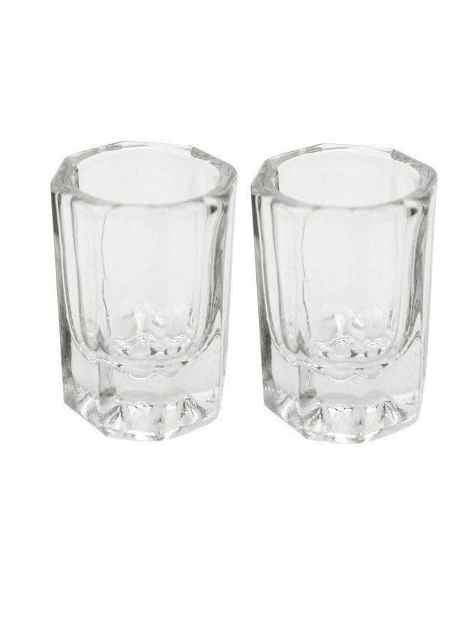 GBSTORE 2 Nail Art Acrylic Liquid Powder Dappen Dish Glass Crystal Cup Glassware Tools - Image 1